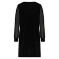 thumbnail image 6 of Gamivast Cocktail Dresses for Women Long Sleeve Cowl Neck Mesh Polka Dot Velvet Dress Knee Length Sheer Party Dress Elegant Wedding Guest Holiday Prom, 6 of 6