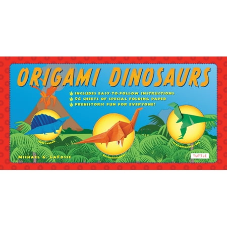 Dinosaur Craft Project Origami Dinosaurs Kit : Includes 2 Origami Books, 20 Fun Projects and 98 High-Quality Origami Paper: Great for Kids and Parents ()
