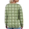 thumbnail image 5 of Women's Fashion Long Sleeve Christmas Snowman Snowflake Print Jacket Cardigan for Holiday Party and Casual Daily Wear,Dark Green,XL, 5 of 5