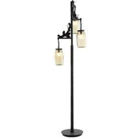 65.5 in. Fire Catcher Floor Lamp, Rustic Metal