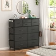 thumbnail image 5 of GIKPAL 10 Fabric Drawer Dresser for Bedroom Chest of Drawers with Wooden Top, Black, 5 of 9