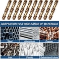 thumbnail image 4 of Apuakthei - Juego de 10 brocas HSS de 4 mm con punta de cobalto dorado, juego de brocas helicoidales de acero de alta velocidad para acero inoxidable, metal duro, aluminio, hierro fundido, cobre,, 4 of 7