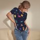 thumbnail image 3 of Fotbe Space Dinosaur Body de Mujer con Cuello Redondo y Mangas Cortas, Sin Mangas Ajustado, Suave, Cómodo y Básico-Small, 3 of 7