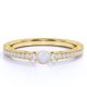 thumbnail image 1 of JeenMata Anillo de Compromiso Victoriano Pequeño de 1 Uds con Ópalo Brasileño Genuino Redondo en Oro Amarillo de 18 K sobre Plata, 1 of 6