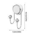 thumbnail image 2 of Clear Suction Cup Hooks for Shower, Bathroom, Kitchen, Glass Door, Mirror, Tile - Loofah, Towel, Coat, Bath Robe Hook Holder for Hanging up to 15 lbs - Rustproof Chrome Stainless Steel, 2 of 9