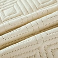 thumbnail image 5 of PERFEMET Boho King Size Quilt Set Beige Geometric Embossed Bedspreads Set 106*98 Ultrasonic Quilt Coverlet Set for King Bed Ultra Soft Lightweight Brushed Microfiber Quilt (Beige, King), 5 of 8