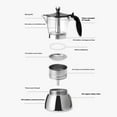 thumbnail image 3 of Clear Glass Coffee Maker with Heat-Resistant Handle for Home, Office, and Dorm Use, 3 of 8