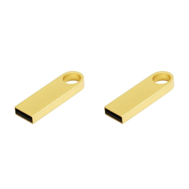 VONKY 32G USB Drive Available In Various Colors And Styles Plug And Play Metal Usb Flash Drive 32G Flash Drive Easy gold 32GB 2Set