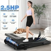 Simpfree Walking Pad with 6% Incline,3 in 1 Under Desk Treadmill with Height-Adjustable Desk 300lbs Capacity,Foldable Treadmill with Adjustable Handle,Touch Screen Remote Control,2s Folding,0.5-7.5mp