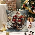 thumbnail image 2 of Christmas Pillow Cover 18x18in – Holiday Linen Throw Pillow Case for Sofa, Bed, Home Décor, Washable Polyester Cushion Cover, Festive Gift, 2 of 5
