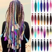 XmhyTop 3PCS 26 Inch Pre-Stretched Synthetic Braiding Hair Extensions, Hot Water Setting for Durable, Easy-Style Looks, GREY
