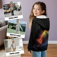 thumbnail image 5 of FKELYI Fire Softball Print Zip-Up Front Hoodie Kids Long Sleeve Sweatshirt Jacket for Boys Girls Cosy Fall Winter Clothes with Pockets 7-14 Years, XL, 5 of 6