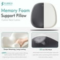 thumbnail image 6 of Florich Seat Cushion and Lumbar Support Pillow for Office Chair Car, Ergonomic Memory Foam Back Support for Office Gaming Chair Driving Seat Wheelchair, Relieves Neck, Back & Sciatica Pain, Gray, 6 of 7