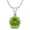 Green, variant on Genuine 1.25 Carat Natural 7mm  Round Shaped Amethyst with White Topaz Necklace In 925 Sterling Silver