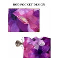 thumbnail image 6 of Watercolor Flowers 2 Panel Kitchen Curtains for Small Windows, Spring Floral Country Pink Purple Bathroom Tier Curtain, Short Window Treatment for Bedroom/Living Room 55"x36", 6 of 6