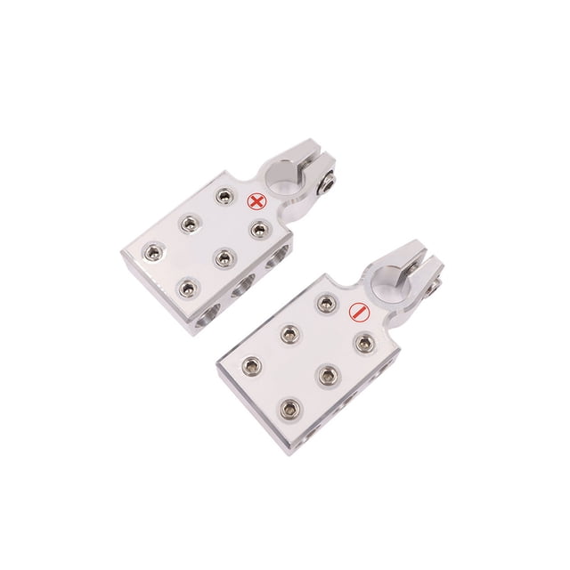 Riwesomey Abrazadera de Terminal de de coche, 2 piezas, aleación de aluminio, conector de Clip de puerto positivo y negativo de Audio, Vehículos, repuestos y accesorios Mis