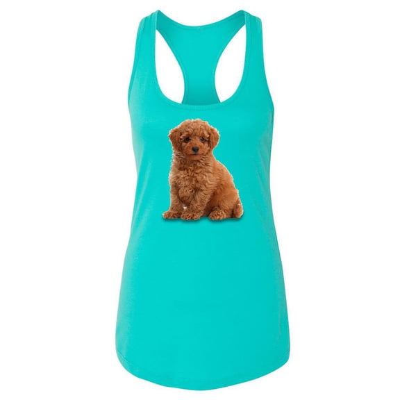 Sitting Maltese Dog Racerback Tank Women -SPIdeals Designs, Female Small