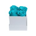 thumbnail image 1 of Toystoory Caja de rosas preservadas, ramo de Material de rosas inmortales de flores eternas, regalo de cumpleaños Multicolor de larga duración Flores artificiales Blanco azul 4 cabezas, 1 of 6