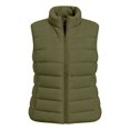 thumbnail image 6 of Women's Puffer Vest Lightweight Quilted Sleeveless Jacket Zip Up Stand Collar Winter Outwears (Army Green S), 6 of 6