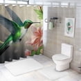 thumbnail image 7 of Chilfamy Hummingbird Flowers Waterproof Bathroom Shower Curtain with Hooks, Polyester Fabric Washable Shower Curtain for Bathroom Decoration, Various Sizes 60"x72, 7 of 7