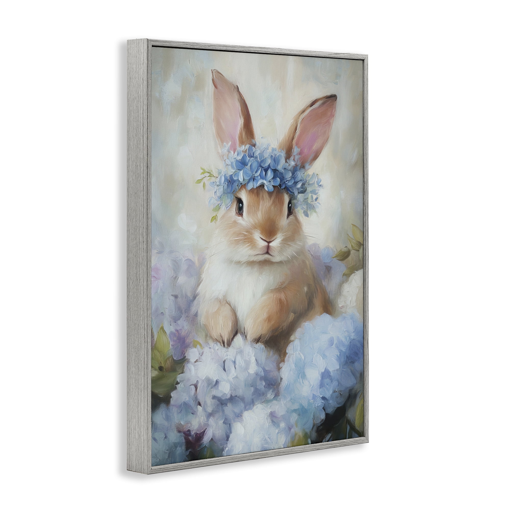 Stupell Industries Bunny In The Blossoms Gray Framed Giclee Art, design by Tina LeCour