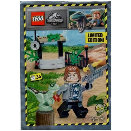 LEGO Jurassic World: Rainn Delacourt Minifigure with Raptor