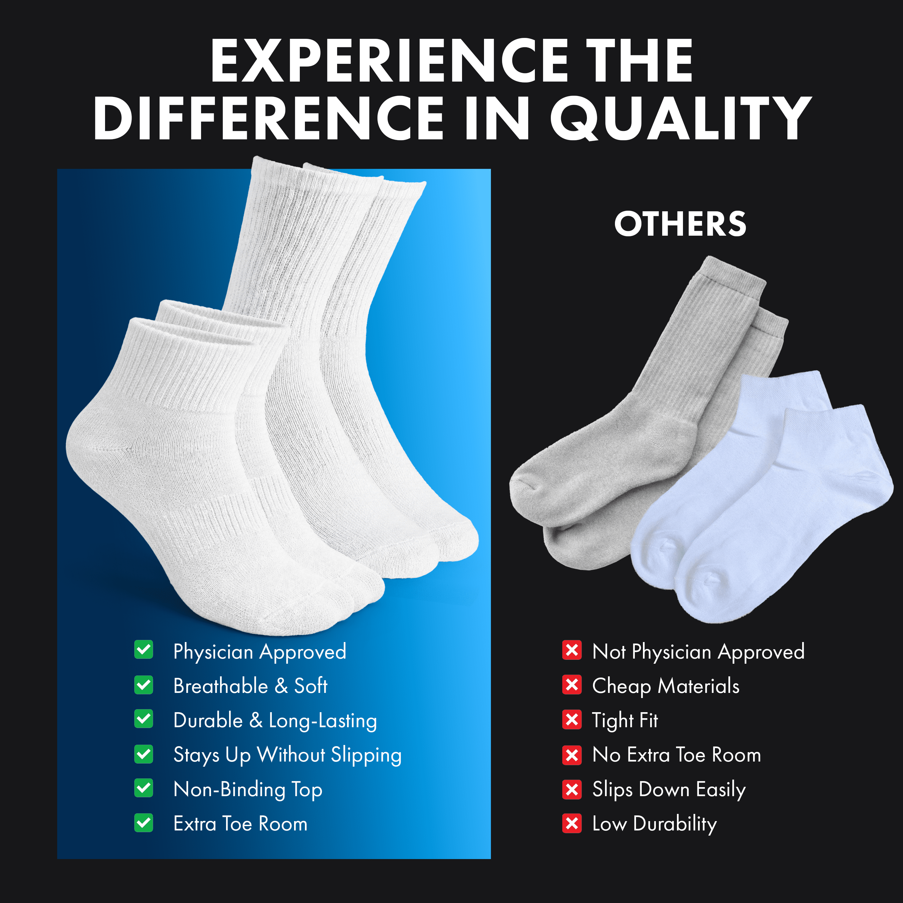 **Debra Weitzner Men’s and Women’s Diabetic Ankle Socks, Non-Binding Loose Fit, Beige, 12 Pairs
