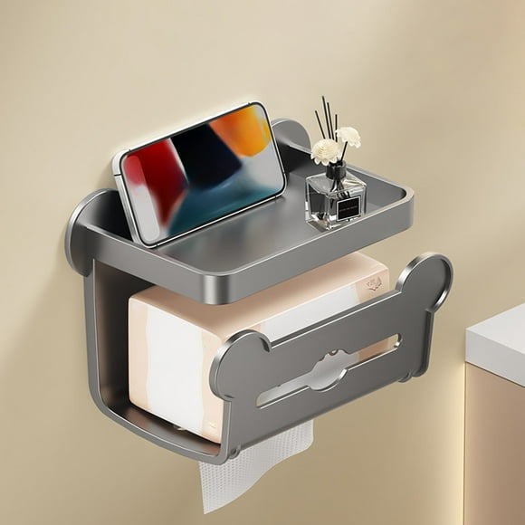 Organizadores de armario y almacenamiento, organización y almacenamiento Estante de almacenamiento de baño montado en la pared Caja de almacenamiento montada en la pared Caja de cajón de papel Caja de