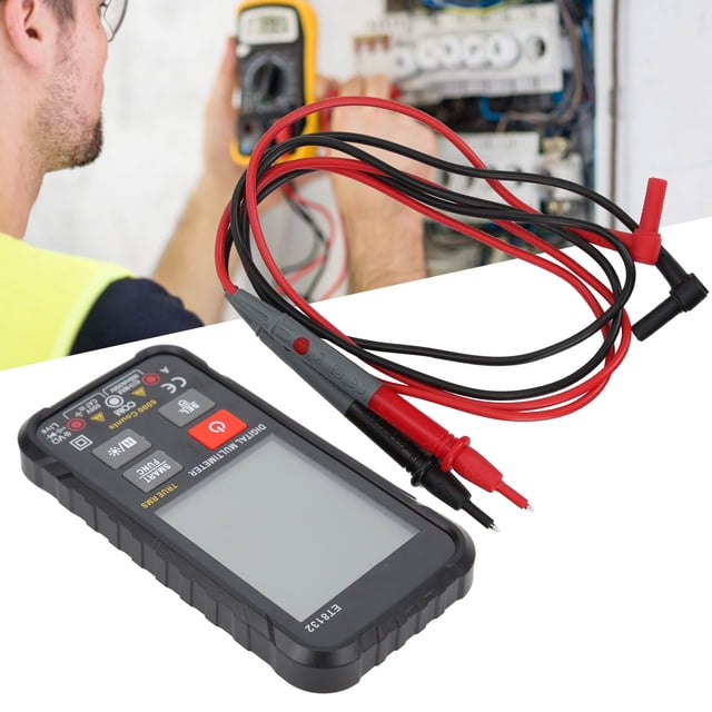 ET8132 Bouton Conception Vrai RMS Multimètre Testeur de Tension de Courant Intelligent 600V 600mA