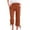 Orange, variant on yunLCZ Women's Casual Plus Size Pants Women Fashion Solid Color Cotton Elastic Long Pants Beach Leisure Trousers Linen Casual Lounge Sweatpants