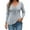 Light Ashy, variant on ManxiVoo Women's Peplum Blouse V Neck with Ruched Front Long Sleeve Casual Top Fashion Elegant Office Wear L Size Blue