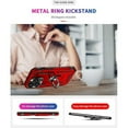 thumbnail image 6 of Entronix Heavy Duty Case Designed for iPhone 15 Pro, Rotating Ring Protective Cover, Red, 6 of 7
