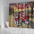 thumbnail image 4 of Be My Valentine's Scottish Fold Truck Full of Love Flower Balloon Shower Curtain Cat Lover Kitten Owner Gifts Waterproof Bathroom Bathtub Curtain - 02029, 4 of 5