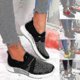 thumbnail image 1 of Zapatos sin cordones con suela ortopédica, zapatillas de plataforma de moda para mujer, zapatos para caminar, amarillo, 41, 1 of 3