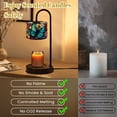 thumbnail image 5 of Candle Warmer Lamp with Timer Dimmer Vibrant Stained Glass Window Butterflies Flowers Candle Lamp Warmer for Jar Candle with 4 Bulbs Gifts for Women House Warming Gifts, 5 of 8