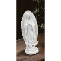 Virgin Mary Statue – Elegant White Resin Religious Figurine for Home Decor, Prayer Room, or Garden Display, 12 Inch Height