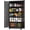 Black, variant on SUNCROWN 73" Storage Cabinet with Wheels,BlackMetal Rolling Garage Cabinet with Locking Doors and 4 Adjustable Shelves for Home,Kitchen,Office,Warehouse(32" W x 16" D)