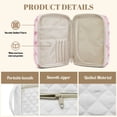 thumbnail image 3 of FOR U DESIGNS Bowknot Pink Pattern Bible Cover Case with Handle Quilted Protective Church Organizer Holder Bag Christian Bible Accessories for Bible Study/Daily Use, 3 of 7