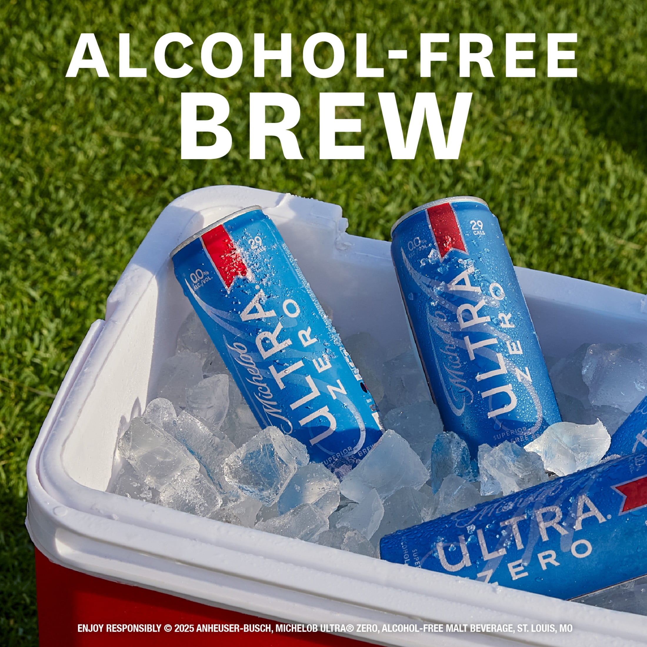 Michelob Ultra ZERO Non-alcoholic American Lager Beer 12 pack 12 fl oz Aluminum Cans, 0% ABV