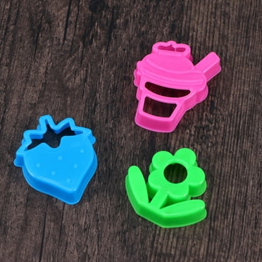 WHAMVOX 8pcs Play Sand Molds Beach Sand Toys Set Sand Tray Toys Sand Molds Set for Kids(Flower Butterfly/ Random Color)