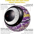 thumbnail image 7 of Basketball, Glow in The Dark Holographic Basketball, Official Size 7 Indoor Outdoor Luminous Glowing Leather Basketball 29.5" - with Pump, 7 of 7