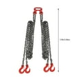 thumbnail image 2 of Miumaeov Lifting Chain Sling 5/16 Inch X 13 Ft Engine Hoist Lift Chain G80 Alloy Steel 20 Ton with 4 Leg Grab Hooks for Mining Machinery Ports Building, 2 of 12