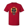 thumbnail image 2 of Flaming Laughing Fierce Clown | Mens Cars and Trucks Graphic T-Shirt, Red, X-Large, 2 of 3