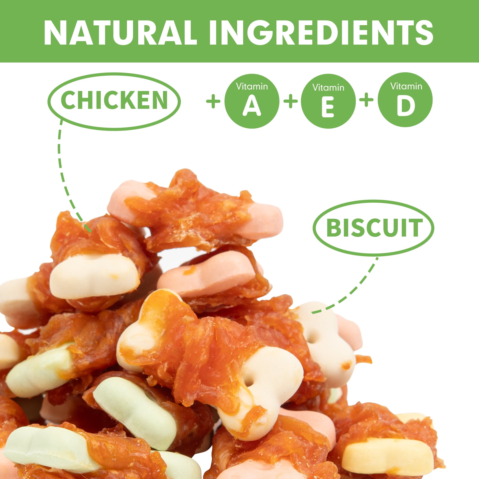 (2 pack) MON2SUN  Chicken Wrapped Biscuits Dog Treats,  10.1 oz