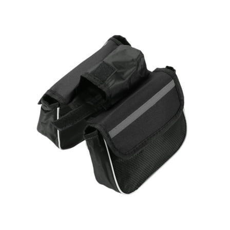 Bike Frame Bag Bike Pannier Bag Waterproof Bike Rack Bag Bicycle Front Frame Bag Nylon Black