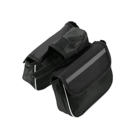 Bike Frame Bag Bike Pannier Bag Waterproof Bike Rack Bag Bicycle Front Frame Bag Nylon Black