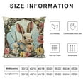 thumbnail image 5 of Wuche Happy Easter Hunny Bunny Decorative Throw Pillow Covers Home Sweet Home Rabbit Wreath Porch Patio Outdoor Pillowcase, Egg Hunt Tulip Flower Stripes Cushion Case Home Decor, 5 of 5