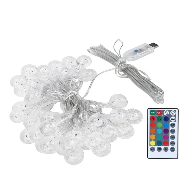 Lámpara decorativa, cadena de luces LED de 5 m y 50 luces, iluminación para bodas, cadena de luces navideñas, resultados impresionantes