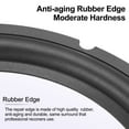 thumbnail image 4 of Uxcell Black 8 Inch Rubber Notch Speaker Edge Surround Ring Replacement Parts for Speaker Repair or DIY 4 Pcs, 4 of 6