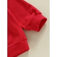 thumbnail image 6 of Bagilaanoe Toddler Baby Girl Boy Valentine's Day Sweatshirt Long Sleeve Letter Print Pullover 6M 12M 18M 24M 3T 4T Kids Loose Tee Tops, 6 of 8